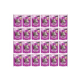 Whiskas 24x85 gr Pouch Somonlu Yetişkin Kedi Mama