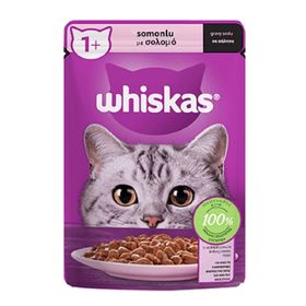 Whiskas 28x85 gr Pouch Somonlu Yetişkin Kedi Konservesi