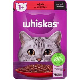 Whiskas 28x85 gr Pouch Sos Içinde Sığır Etli Yetişkin Kedi Konservesi