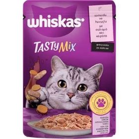 Whiskas 28x85 gr Tastymix Somon & Havuçlu Yetişkin Kedi Maması