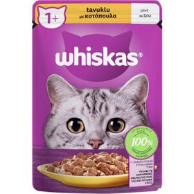 Whiskas 28x85 gr Tavuklu Poşet Yaş Kedi Maması