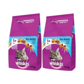 Whiskas 2x1,4 kg Ton Balıklı Sebzeli Yetişkin Kedi Maması