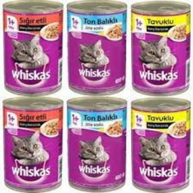 Whiskas 3 Çeşit Karışık 6 x 400 gr Yetişkin Konserve Kedi Maması