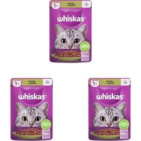 Whiskas 3x85 GR Pouch Jole Icinde Kuzulu Yetiskin Kedi Konservesi