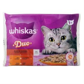 Whiskas 4'lü Duo Klasik Karma Lezzetler Kedi Yaş Maması