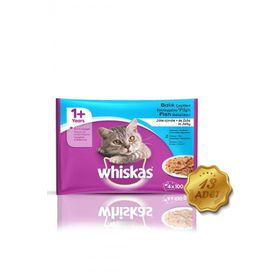 Whiskas 4x85 GR Pouch Balık Çeşitleri Kedi Maması