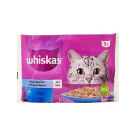 Whiskas 4x85 gr Pouch Balık Favorileri Yetişkin Kedi Konservesi