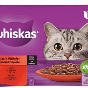 Whiskas 4x85 gr Pouch Sos İçinde Sığırlı Tavuklu Kedi Konservesi