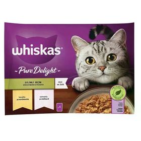 Whiskas 4x85 gr Pure Delight Jöle İçinde Tavuklu Somonlu Kedi Maması
