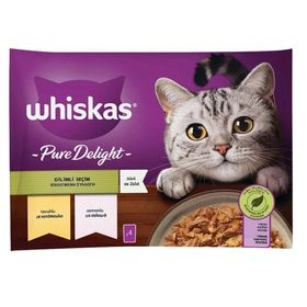 Whiskas 4x85 gr Pure Delight Jöle İçinde Tavuklu Somonlu Kedi Maması
