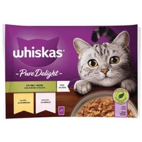 Whiskas 4x85 gr Pure Delight Jöle İçinde Tavuklu Somonlu Kedi Maması