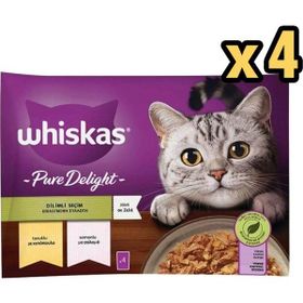 Whiskas 4X85 gr x 4 Adet Pure Delight Tavuk Dilimli Yaş Kedi Maması
