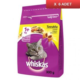 Whiskas 6x300 GR Kuru Tavuklu Sebzeli Kedi Maması
