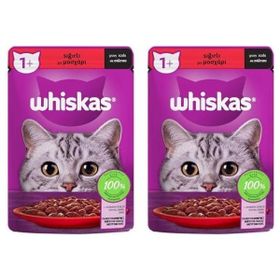 Whiskas 85 G 2'li Paket Sığırlı Poşet Yaş Kedi Maması