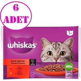 Whiskas 85 gr Pouch Sos İçinde Sığır Etli ve Tavuklu Yetiskin Kedi Konservesi