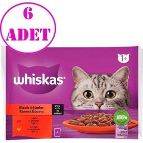 Whiskas 85 gr Pouch Sos İçinde Sığır Etli ve Tavuklu Yetiskin Kedi Konservesi