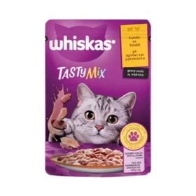 Whiskas 85 gr Pouch Tasty Mix Sos Içerisinde Kuzu Etli ve Hindili Yetişkin Konserve Kedi Maması