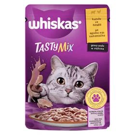 Whiskas 85 gr Pouch Tastymix Sos İçinde Kuzulu ve Hindili Yetişkin Kedi Konservesi