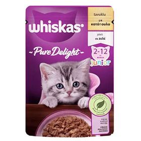 Whiskas 85gr Junior Pure Delight Tavuk Etli Yavru Kedi Yaş Maması