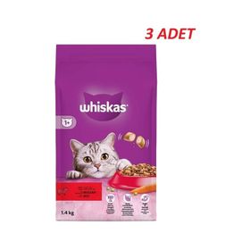 Whiskas Biftekli 3x1.4 kg Kuru Kedi Maması