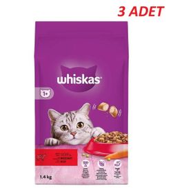 Whiskas Biftekli 3x1.4 kg Kuru Kedi Maması