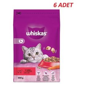 Whiskas Biftekli Havuçlu 6x300 gr Kuru Kedi Maması