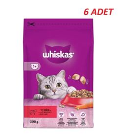 Whiskas Biftekli Havuçlu 6x300 gr Kuru Kedi Maması
