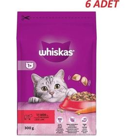 Whiskas Biftekli Havuçlu 6x300 gr Kuru Kedi Maması