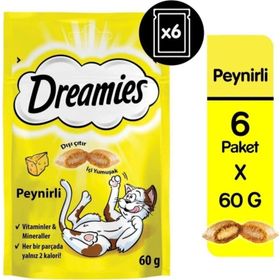 Whiskas Dreamies Peynirli 6x60 gr Kedi Ödülü
