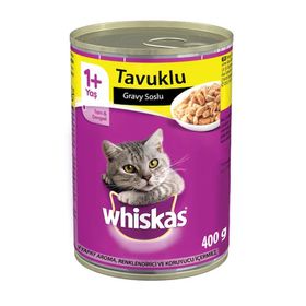 Whiskas Gravy Soslu Tavuklu 24x400 gr Yetişkin Kedi Konservesi