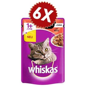 Whiskas Güveç Jöleli Sığır Etli Pouch Kedi 6x85 gr