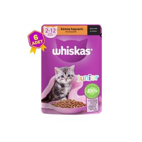 Whiskas Junior Kümes Hayvanlı 6x85 gr Yavru Kedi Maması