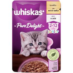 Whiskas Junior Pouch Pure Delight Jöle İçinde Tavuklu 85 gr Yavru Kedi Konservesi