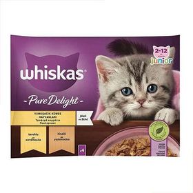 Whiskas Junior Pouch Pure Delight Kümes Hayvanlı 4x85 gr Yavru Kedi Yaş Maması