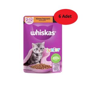 Whiskas Kümes Hayvanlı Yavru Yaş 6x85 gr Kedi Mama
