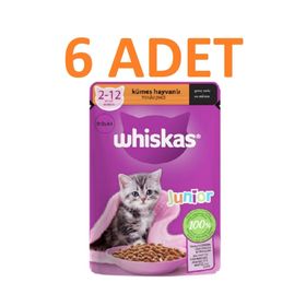 Whiskas Kümes Hayvanlı Yavru Yaş 6x85 gr Kedi Mama