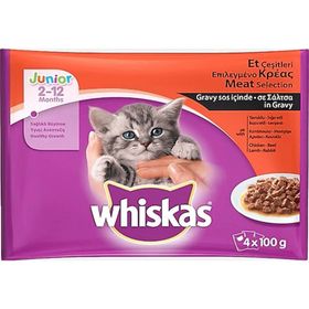 Whiskas Multipack Pouch 4x100 gr Et Çeşitleri Yavru Kedi Maması