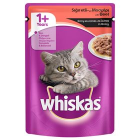 Whiskas Pouch 100 gr Etli Kedi Konserve