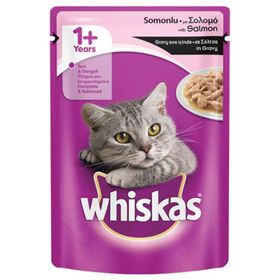 Whiskas Pouch Balıklı Lezzet Somonlu 12x85 gr Konserve Kedi Maması