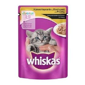 Whiskas Pouch Gravy Soslu Kümes Hayvanlı Yavru Kedi 100 gr x 24 adet Yaş Maması