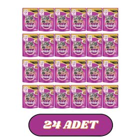 Whiskas Pouch Gravy Soslu Kümes Hayvanlı Yavru Kedi 100 gr x 24 adet Yaş Maması