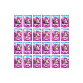 Whiskas Pouch Gravy Soslu Kümes Hayvanlı Yavru Kedi 100 gr x 24 adet Yaş Maması