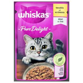 Whiskas Pouch Pure Delight Jöle İçinde Tavuklu 85 gr 28'li Paket Yetişkin Kedi Konservesi