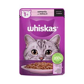 Whiskas Pouch Sos İçinde Somonlu 12x85 gr Yetişkin Kedi Konservesi