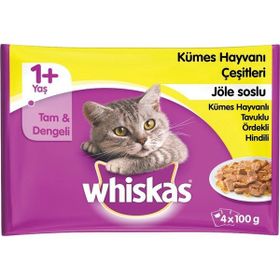 Whiskas Pouch Yetişkin Tavuk Etli 4x100 gr Kedi Maması