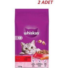 Whiskas Sığır Etli 2x3.8 kg Yetişkin Kuru Kedi Maması
