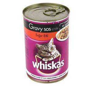 Whiskas Sığır Etli 400 grx6 Konserve-Yaş Kedi Maması