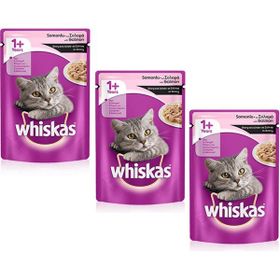 Whiskas Somonlu 3x100 gr Yaş Kedi Maması