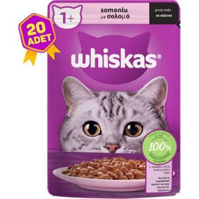 Whiskas Somonlu Pouch 20x85 gr Kedi Yaş Maması