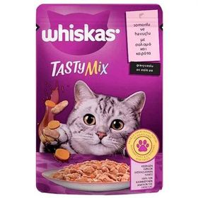 Whiskas Tasty Mix 85 gr Somon Havuç Kedi Pouch